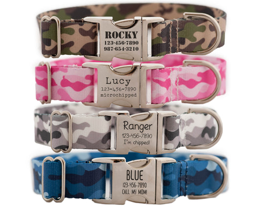 Camouflage Dog Collar for Boy and Girl Dogs