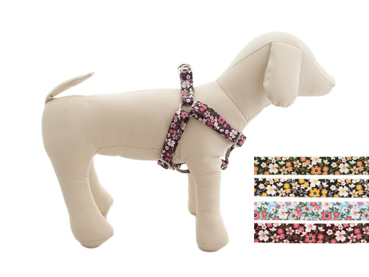 Floral Print Dog Harness for Girls